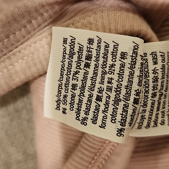 XL Pink by Victoria Secret Cropped tank with shelf bra - Picture 6 of 6